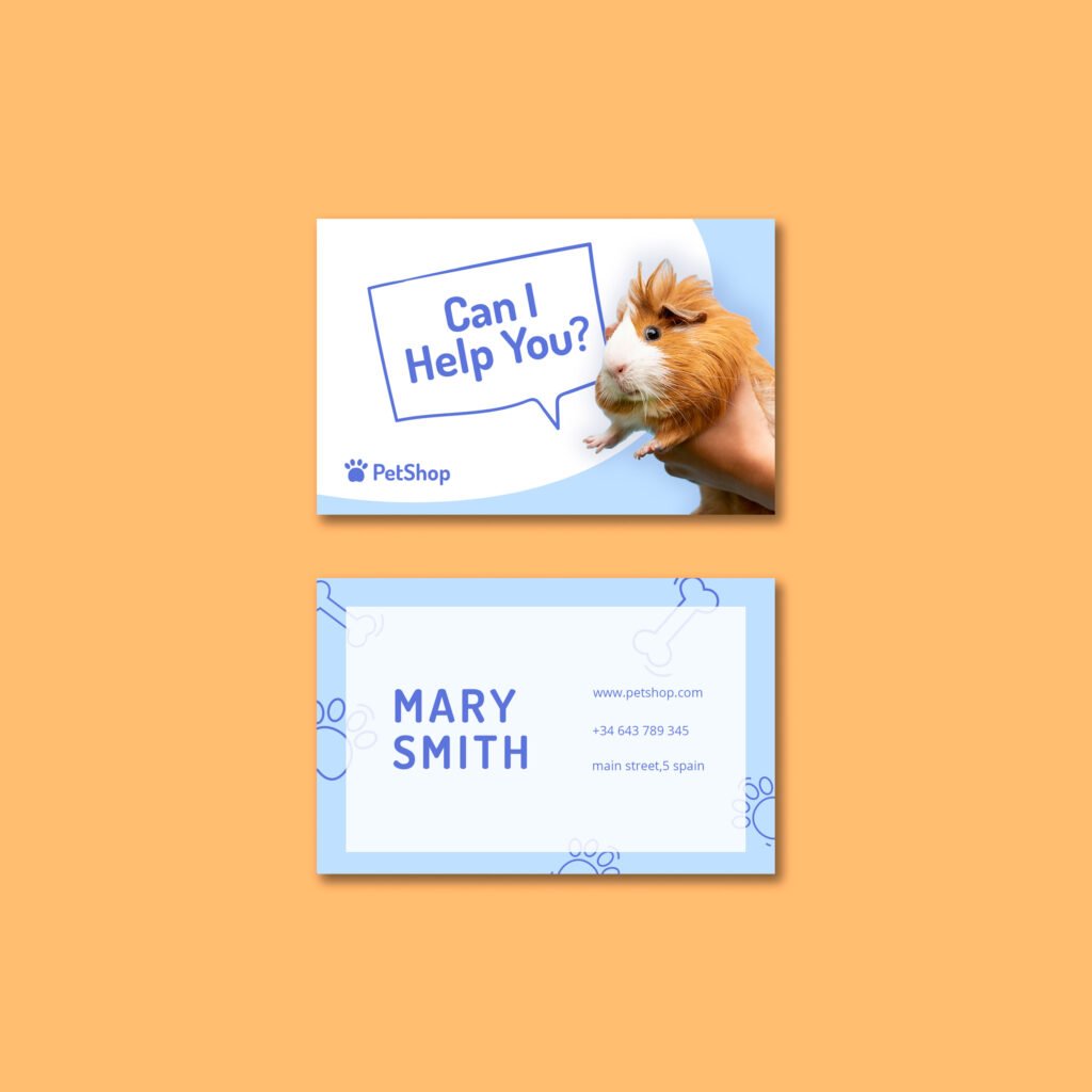 tarjeta de presentación para veterinarios